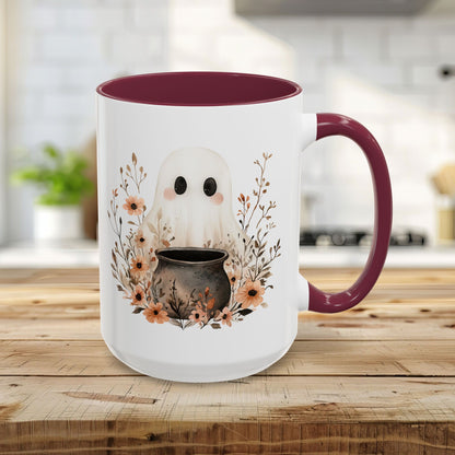 Boho Ghost & Floral Cauldron Mug (11/15oz)