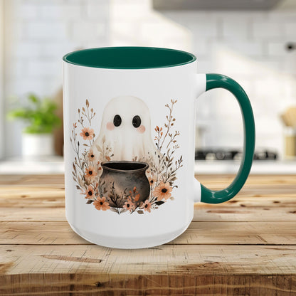 Boho Ghost & Floral Cauldron Mug (11/15oz)