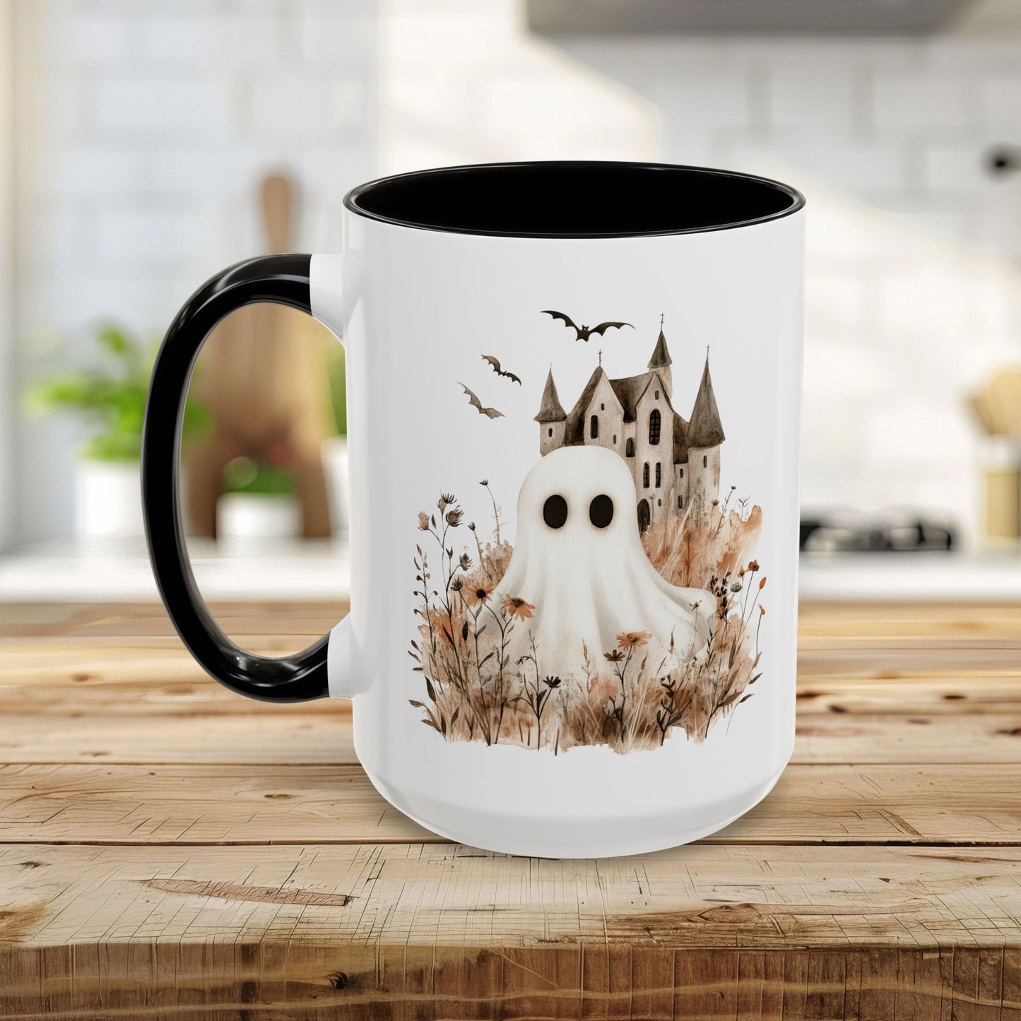 Boho Ghost & Haunted House Mug (11/15oz)