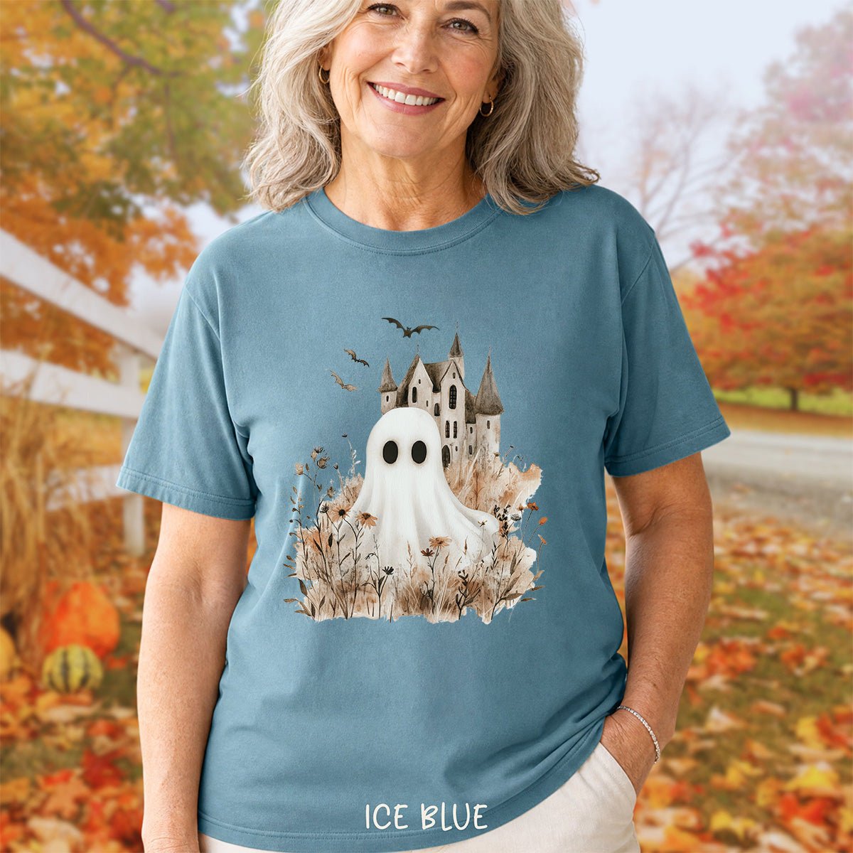 Boho Ghost & Haunted House T-Shirt