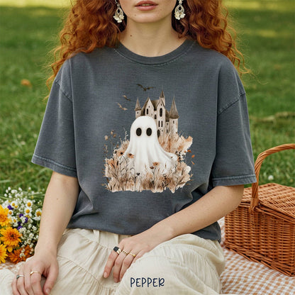 Boho Ghost & Haunted House T-Shirt