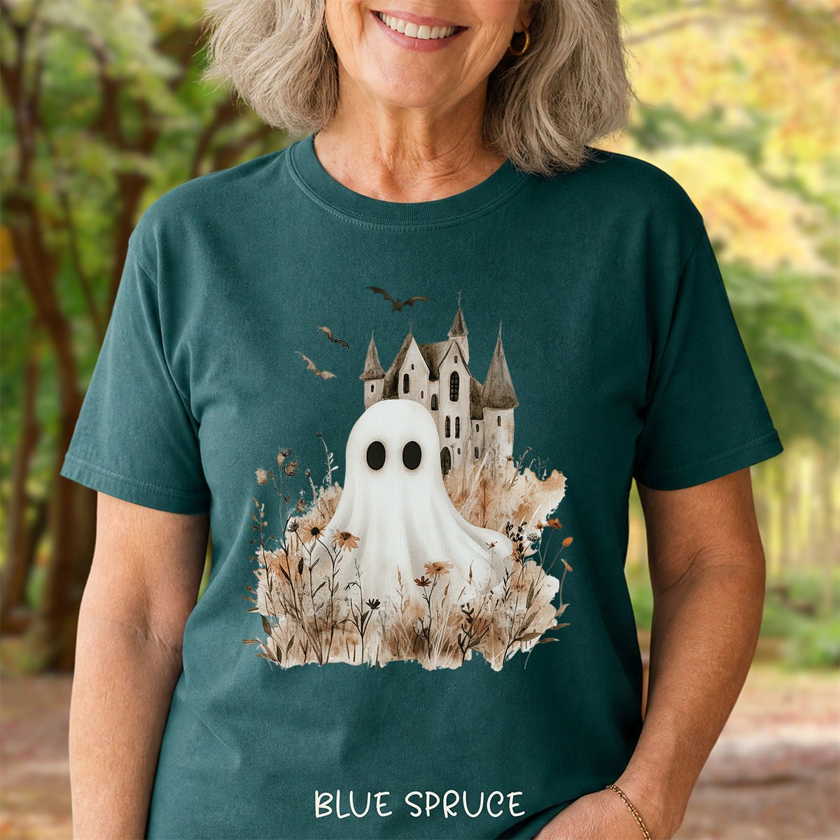 Boho Ghost & Haunted House T-Shirt