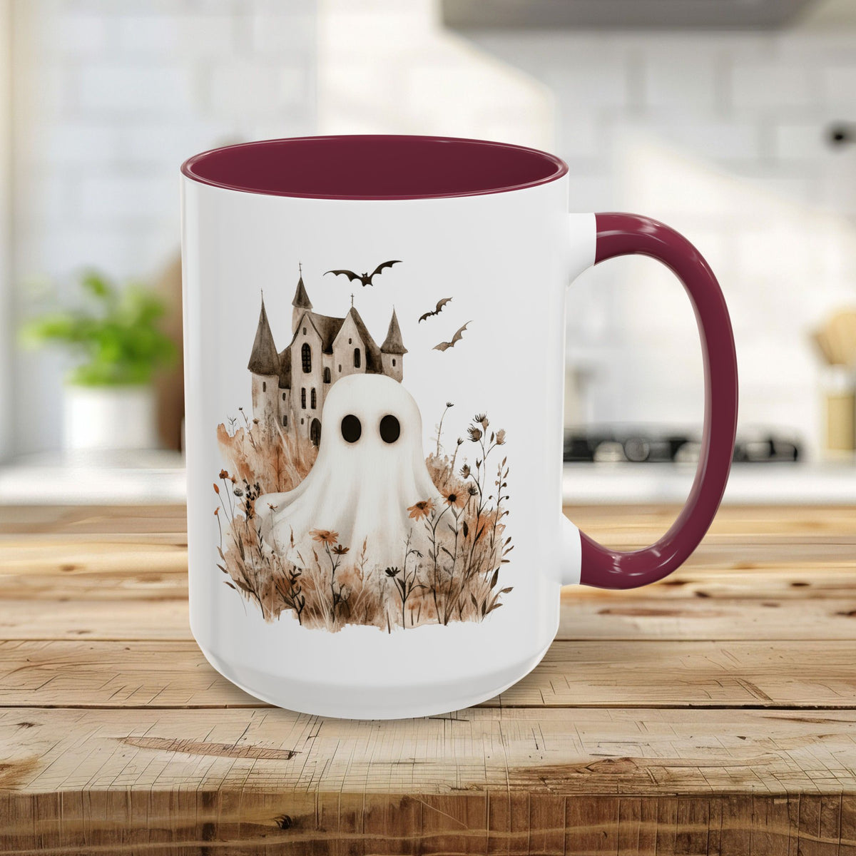 Boho Ghost & Haunted House Mug (11/15oz)