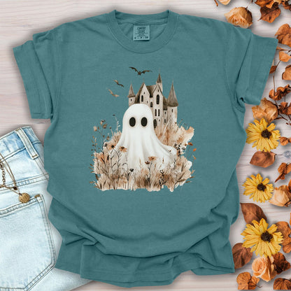 Boho Ghost & Haunted House T-Shirt