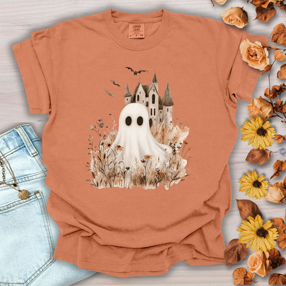 Boho Ghost & Haunted House T-Shirt