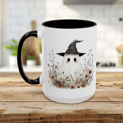 Boho Ghost Witch with Wildflowers Mug (11/15oz)