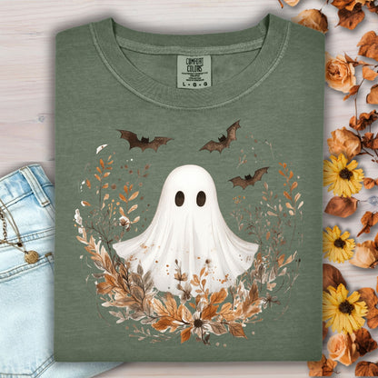 Boho Ghost and Bats Floral T-Shirt