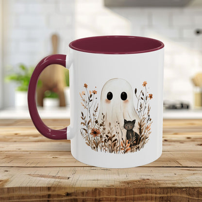 Boho Ghost and Black Cat Mug (11/15oz)