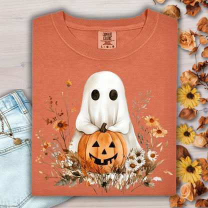 Boho Ghost and Pumpkin Tee