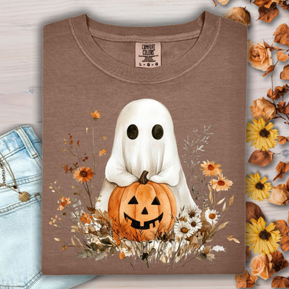 Boho Ghost and Pumpkin Tee