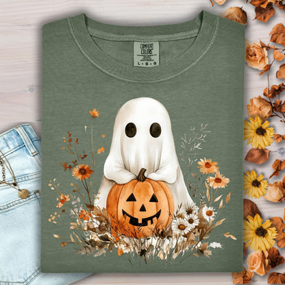 Boho Ghost and Pumpkin Tee