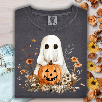 Boho Ghost and Pumpkin Tee