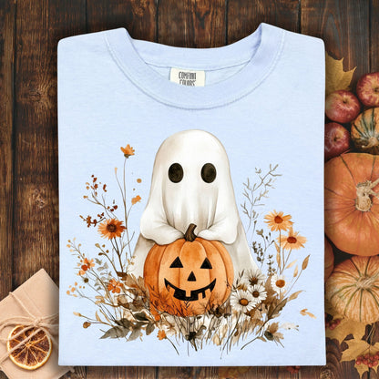 Boho Ghost and Pumpkin Tee