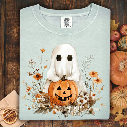 Boho Ghost and Pumpkin Tee
