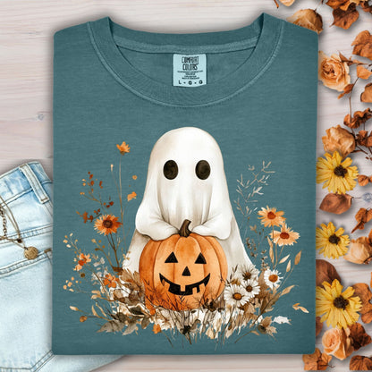 Boho Ghost and Pumpkin Tee
