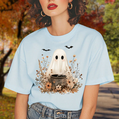 Boho Ghost with Cauldron T-Shirt