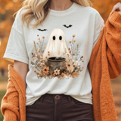 Boho Ghost with Cauldron T-Shirt