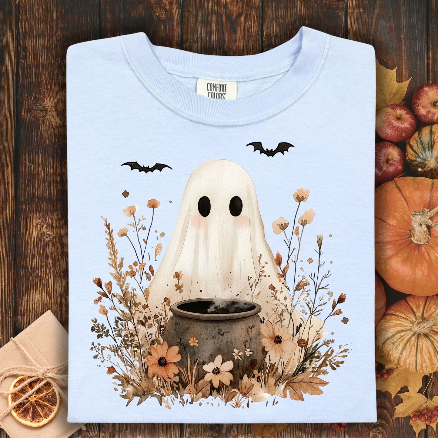 Boho Ghost with Cauldron T-Shirt