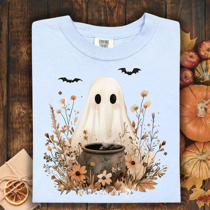 Boho Ghost with Cauldron T-Shirt