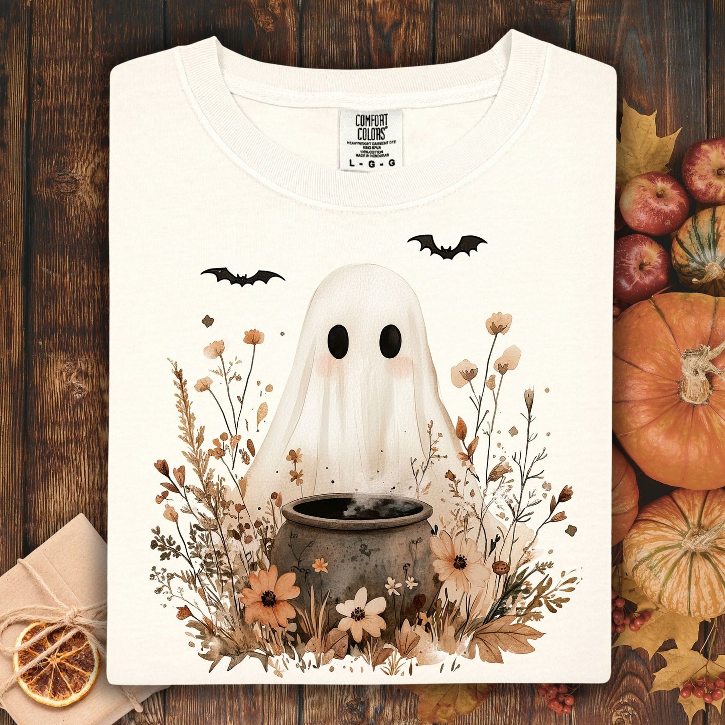Boho Ghost with Cauldron T-Shirt