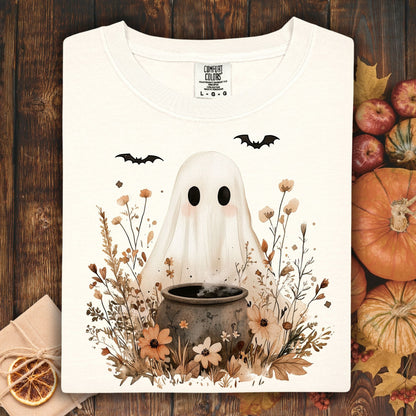Boho Ghost with Cauldron T-Shirt
