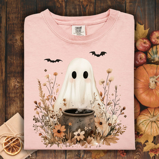 Boho Ghost with Cauldron T-Shirt