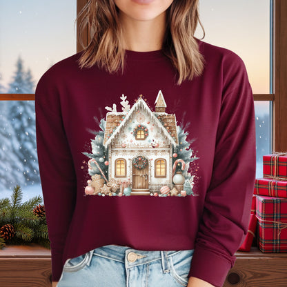 Boho Gingerbread House Long Sleeve Tee