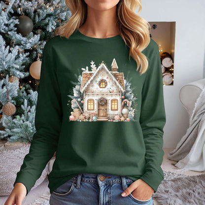 Boho Gingerbread House Long Sleeve Tee