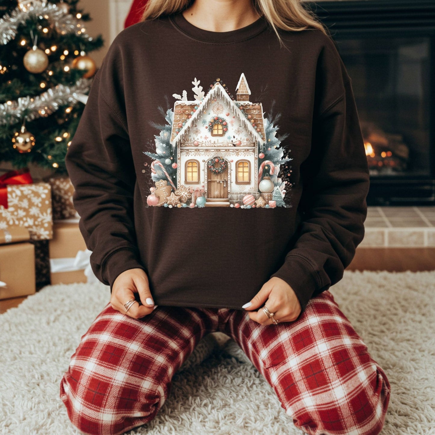 Boho Gingerbread House Sweatshirt