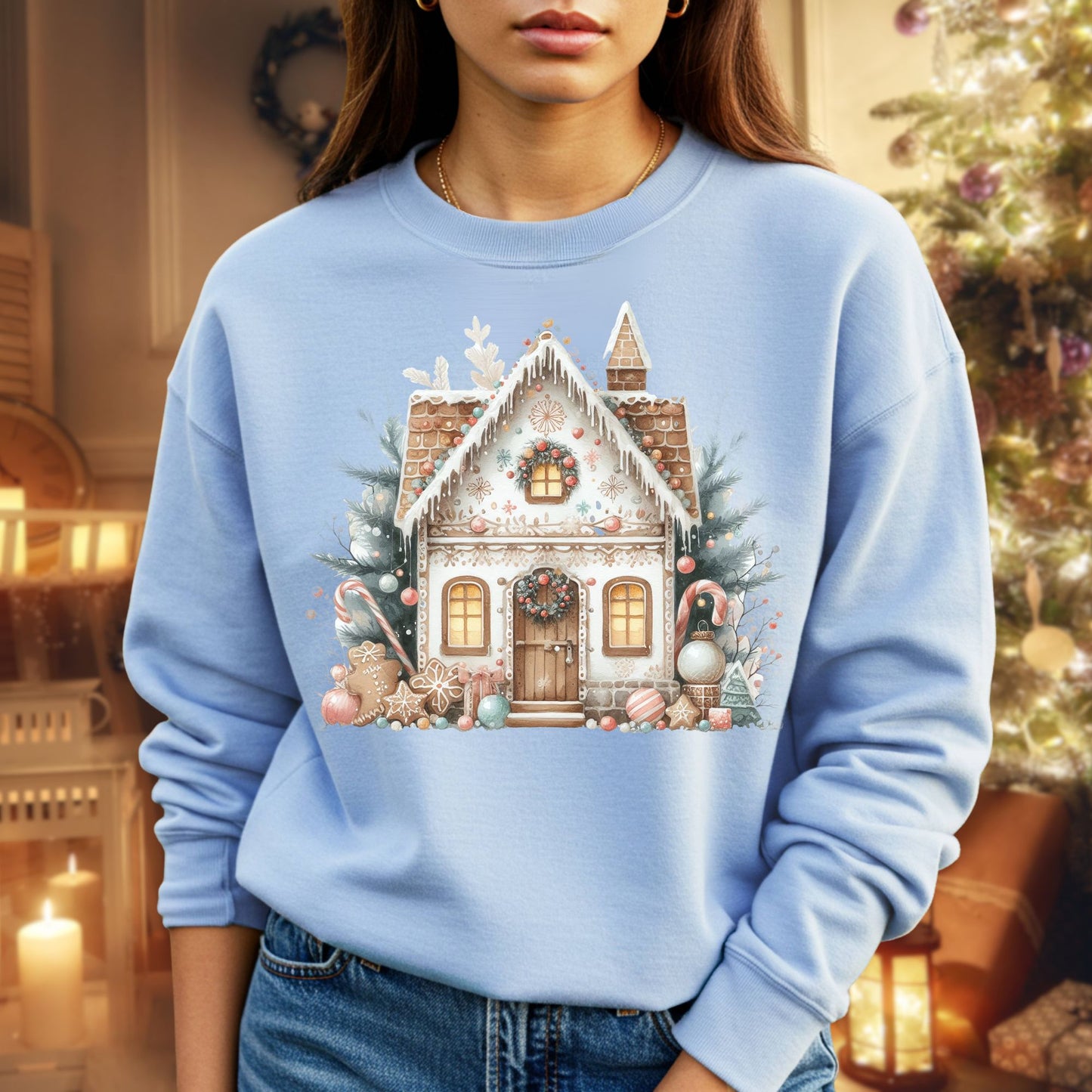 Boho Gingerbread House Sweatshirt