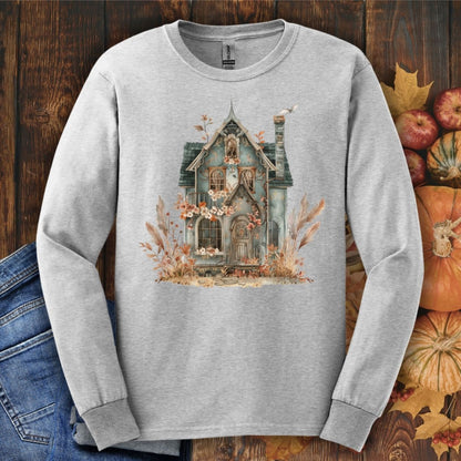 Boho Haunted Victorian House Long Sleeve Tee