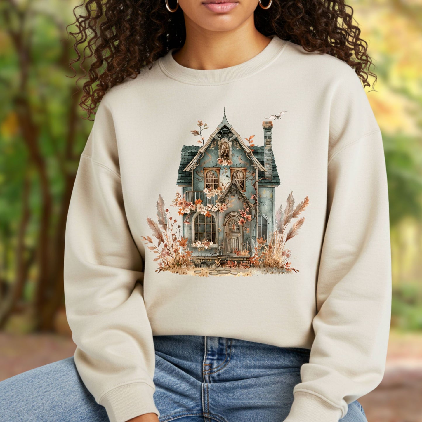 Boho Haunted Victorian House Sweatshirt