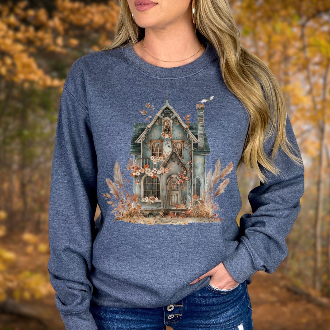Boho Haunted Victorian House Sweatshirt