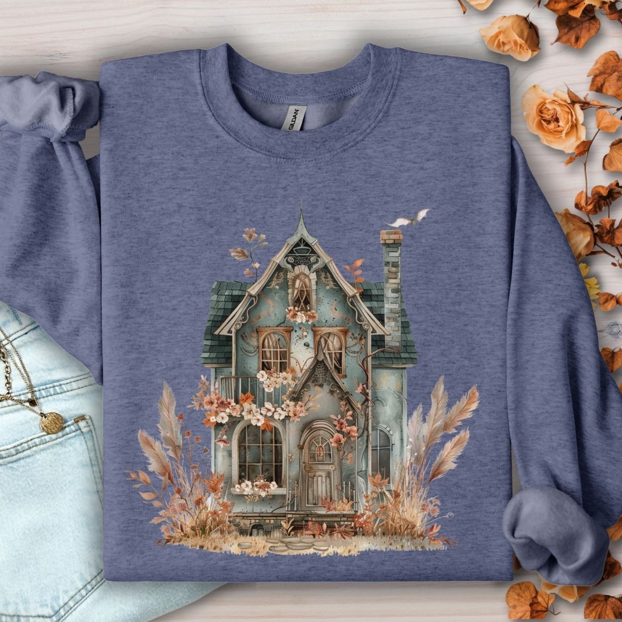 Boho Haunted Victorian House Sweatshirt