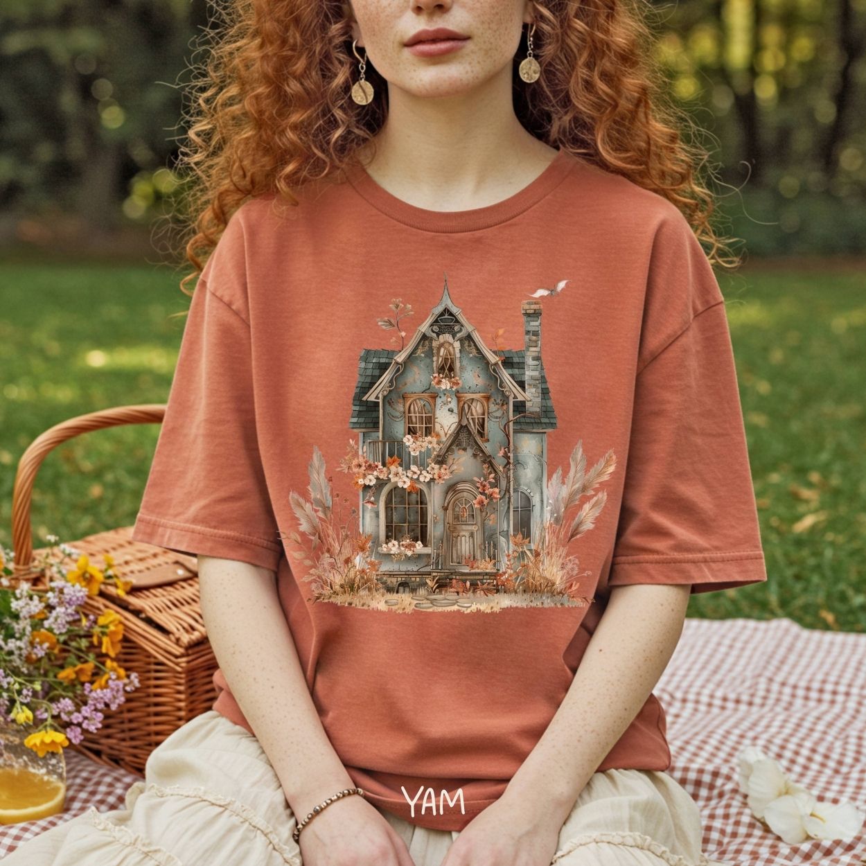 Boho Haunted Victorian House T-Shirt