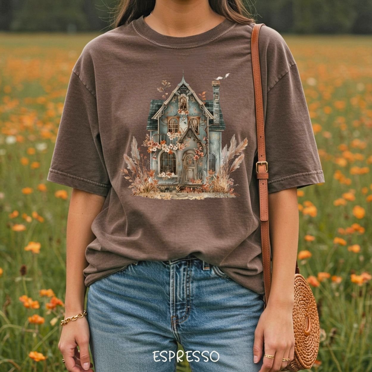 Boho Haunted Victorian House T-Shirt