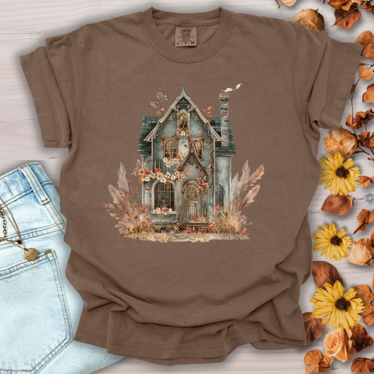 Boho Haunted Victorian House T-Shirt