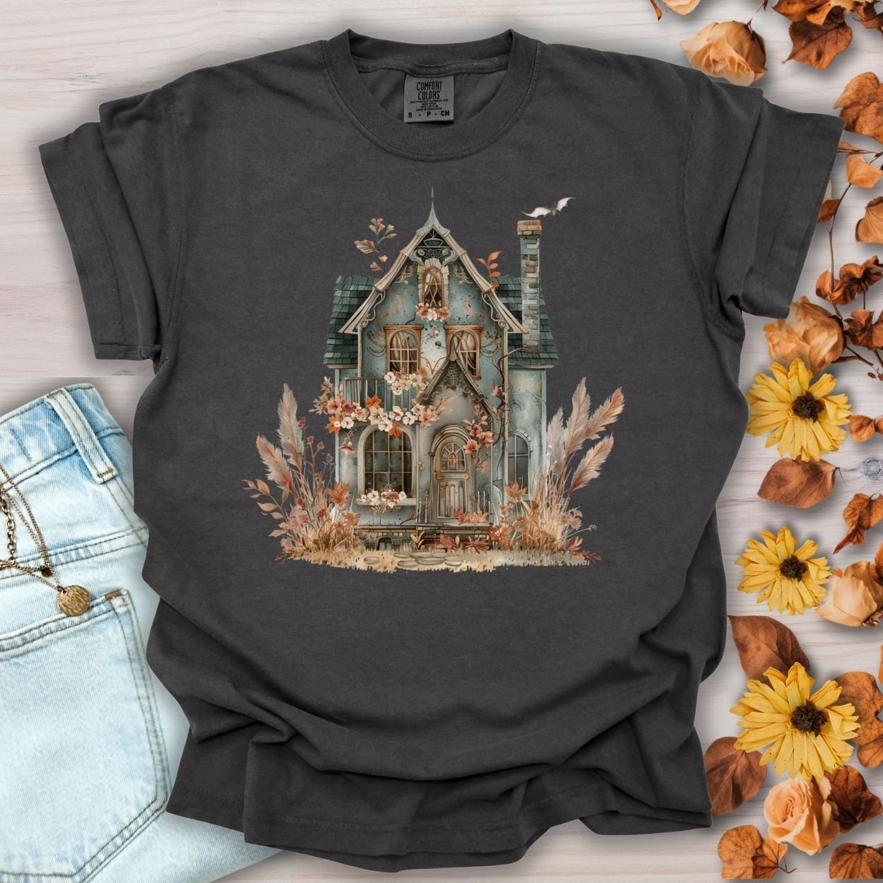 Boho Haunted Victorian House T-Shirt