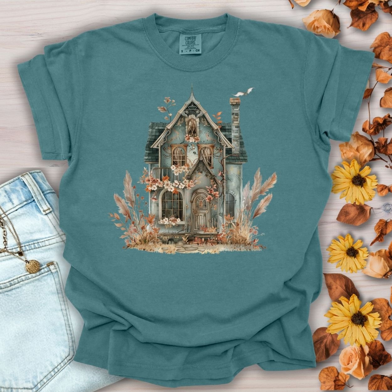 Boho Haunted Victorian House T-Shirt
