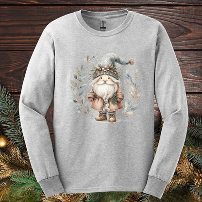 Boho Nordic St. Nick Gnome Long Sleeve Tee