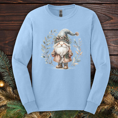 Boho Nordic St. Nick Gnome Long Sleeve Tee