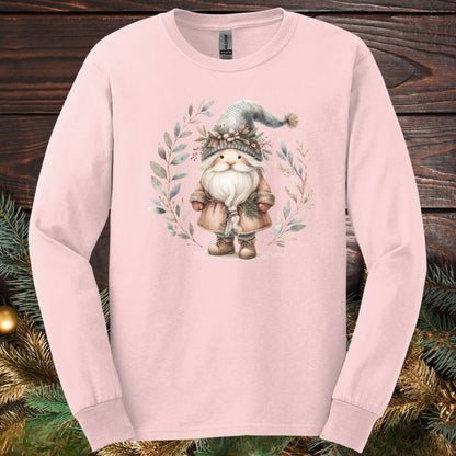 Boho Nordic St. Nick Gnome Long Sleeve Tee