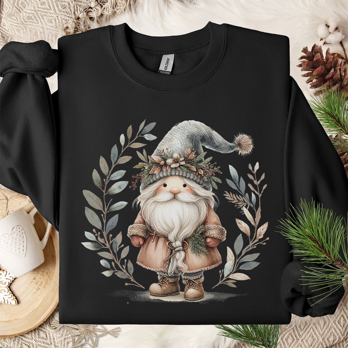Boho Nordic St. Nick Gnome Sweatshirt