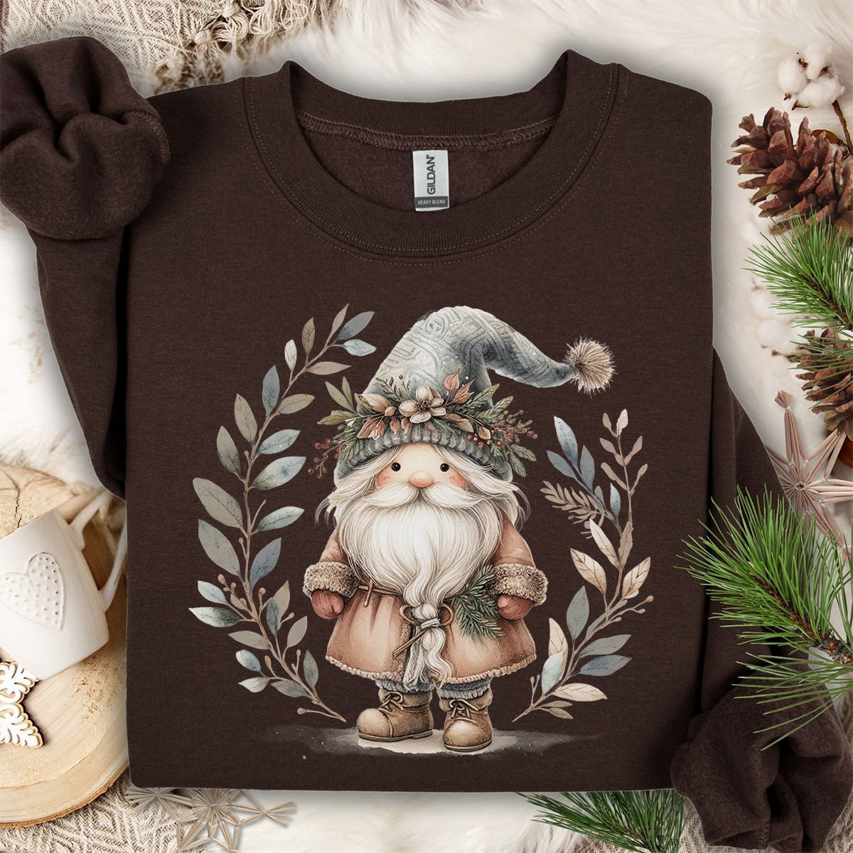 Boho Nordic St. Nick Gnome Sweatshirt