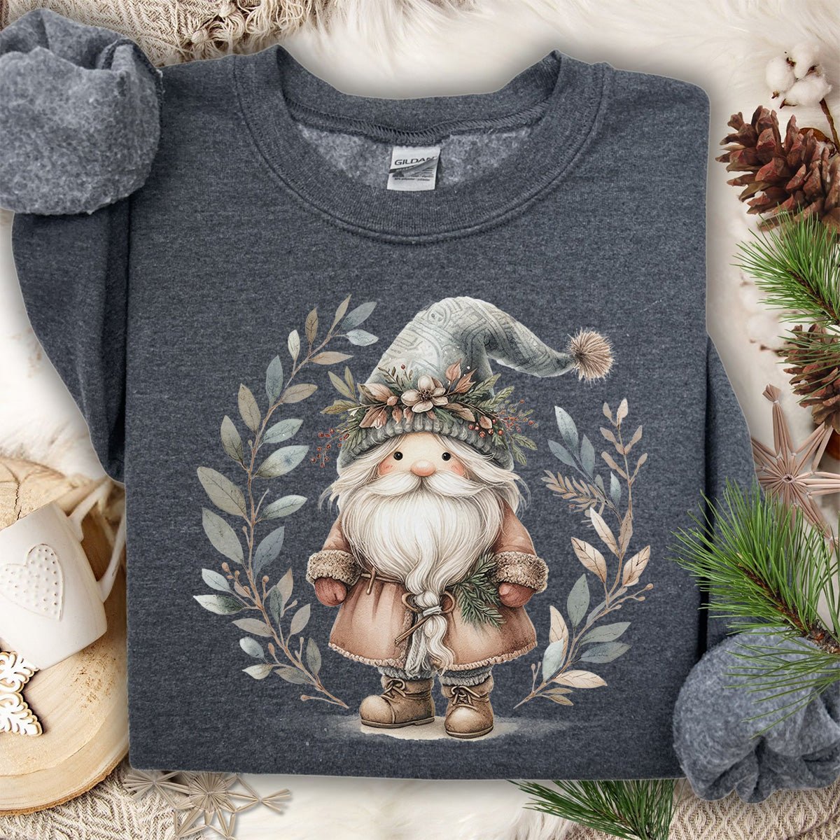 Boho Nordic St. Nick Gnome Sweatshirt