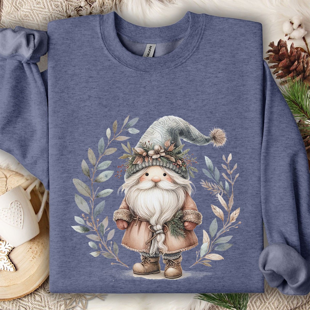 Boho Nordic St. Nick Gnome Sweatshirt