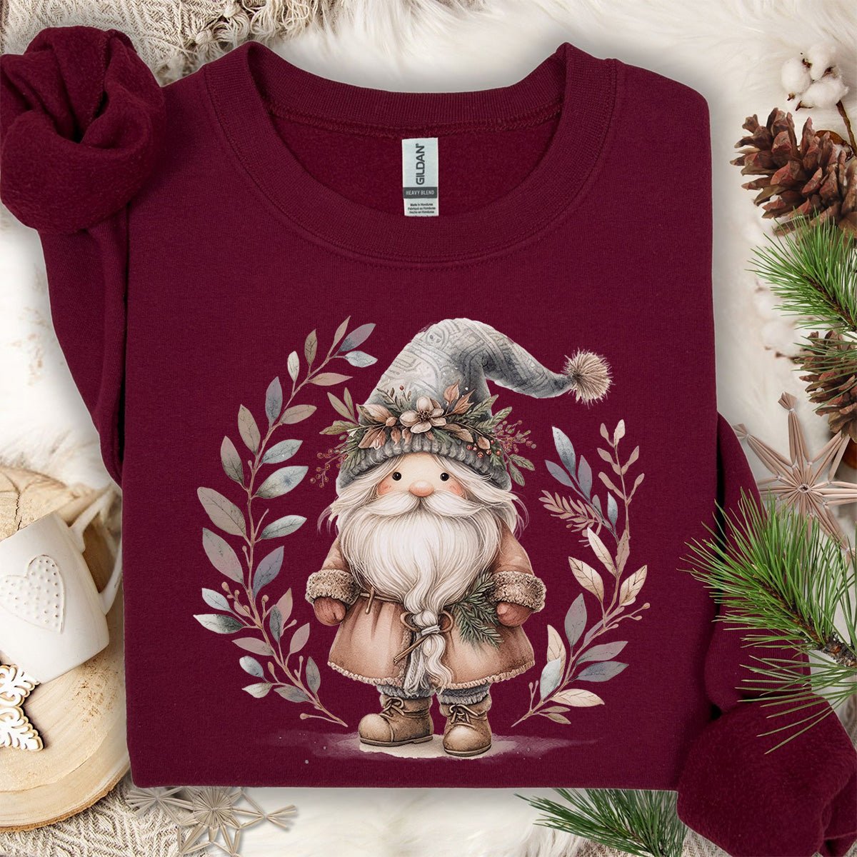 Boho Nordic St. Nick Gnome Sweatshirt
