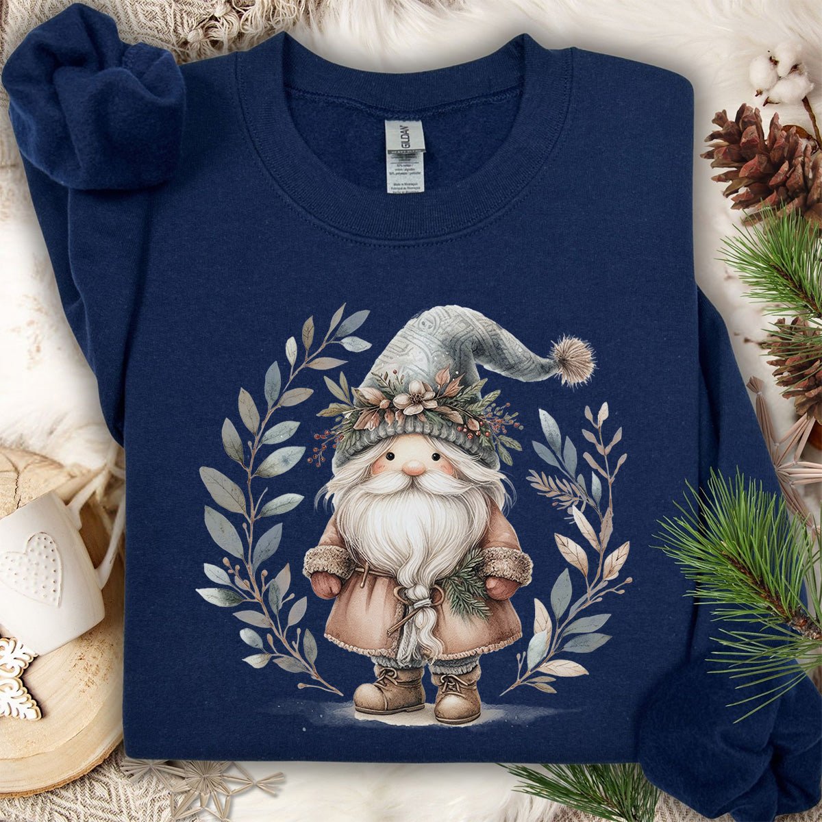 Boho Nordic St. Nick Gnome Sweatshirt