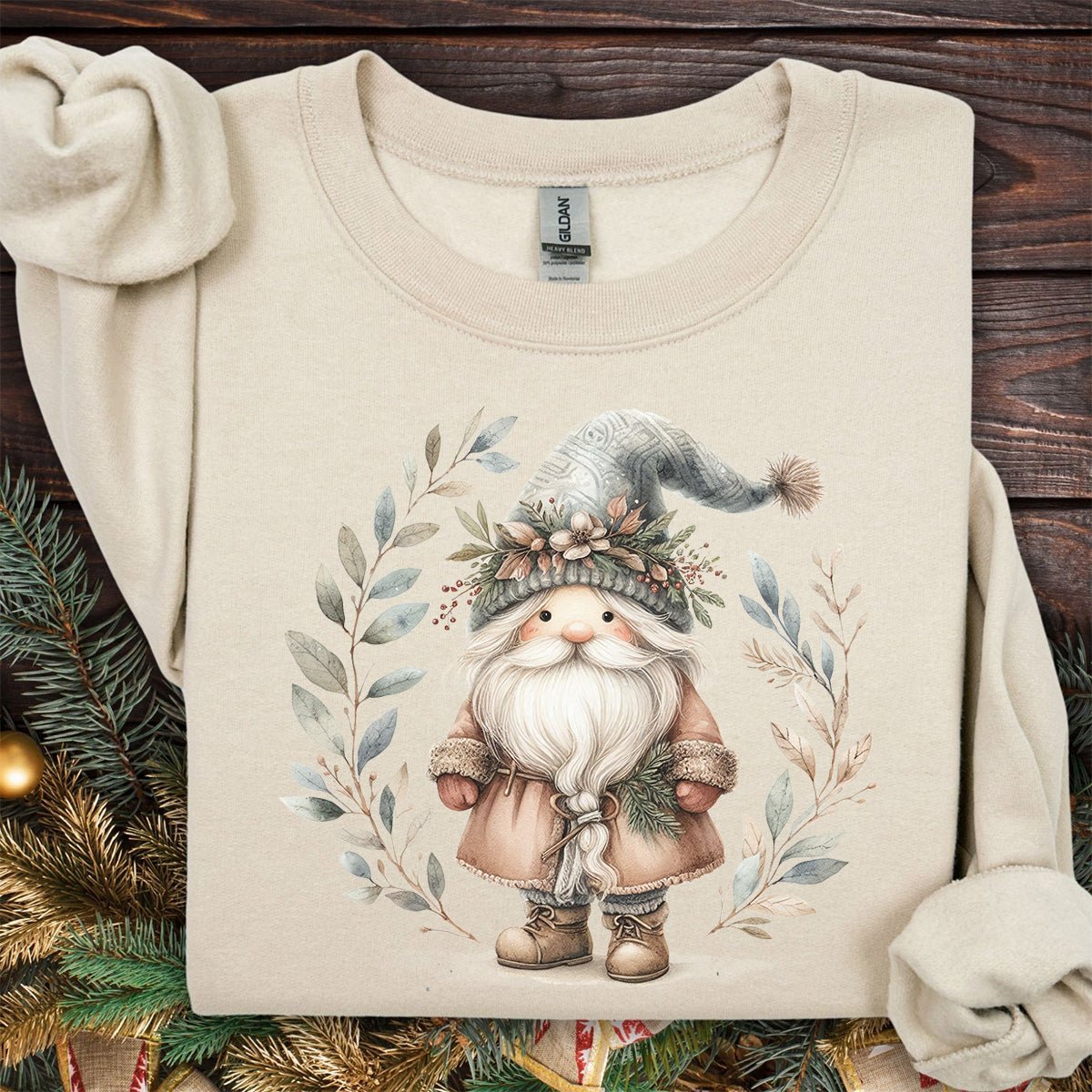 Boho Nordic St. Nick Gnome Sweatshirt