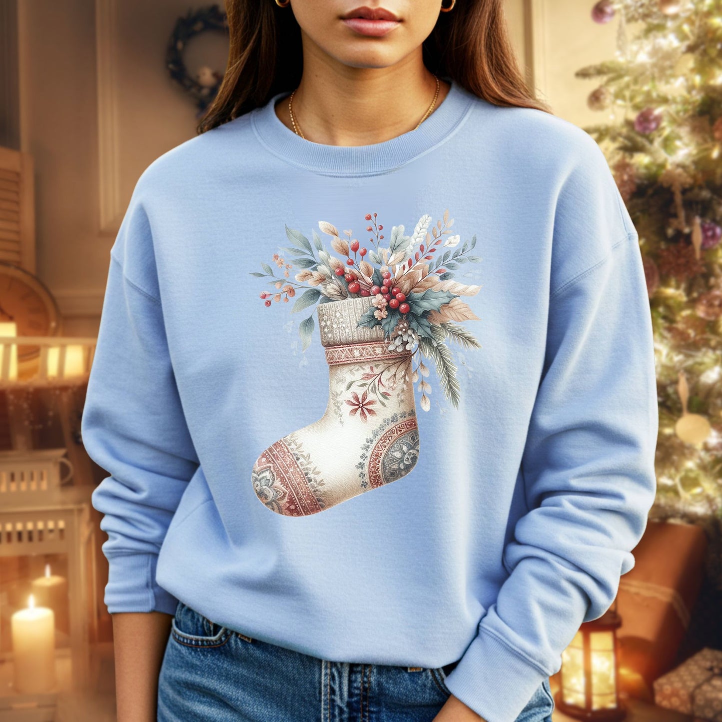 Boho Stocking Sweatshirt